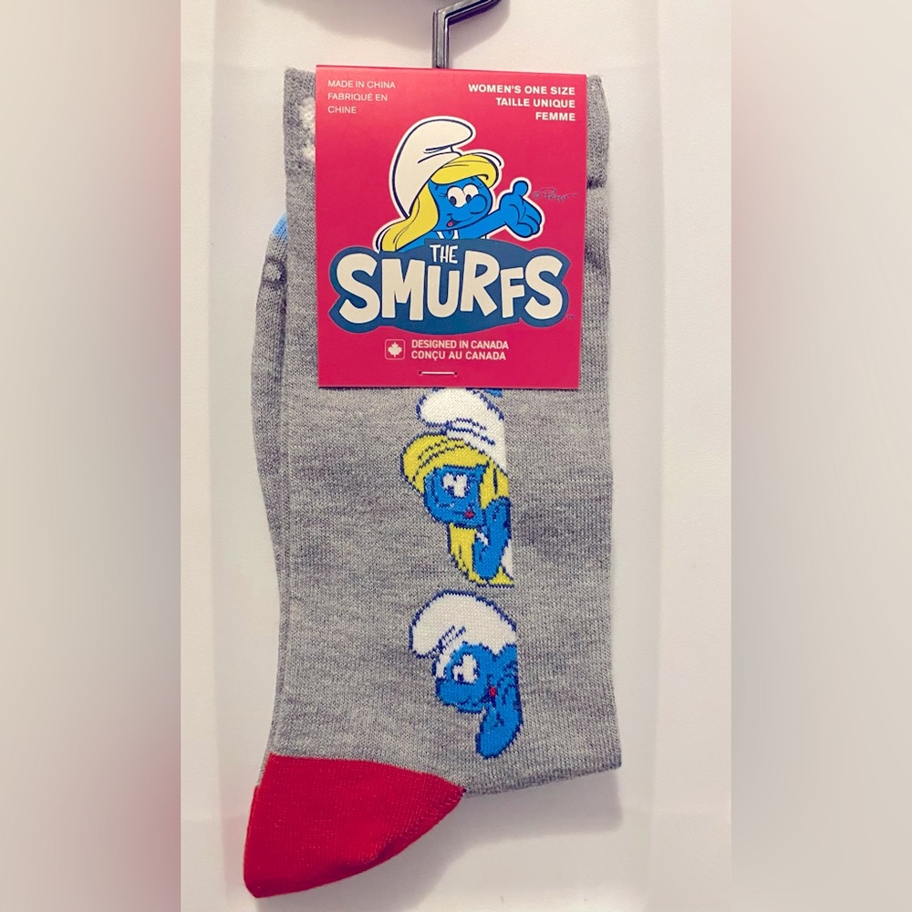 Fun Novelty Socks Featuring The Smurfs Movie - Picture 1 of 1